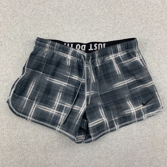 Nike Tempo Brief Lined Running Shorts Medium Plaid Dri-Fit Breathable Workout - Picture 1 of 16